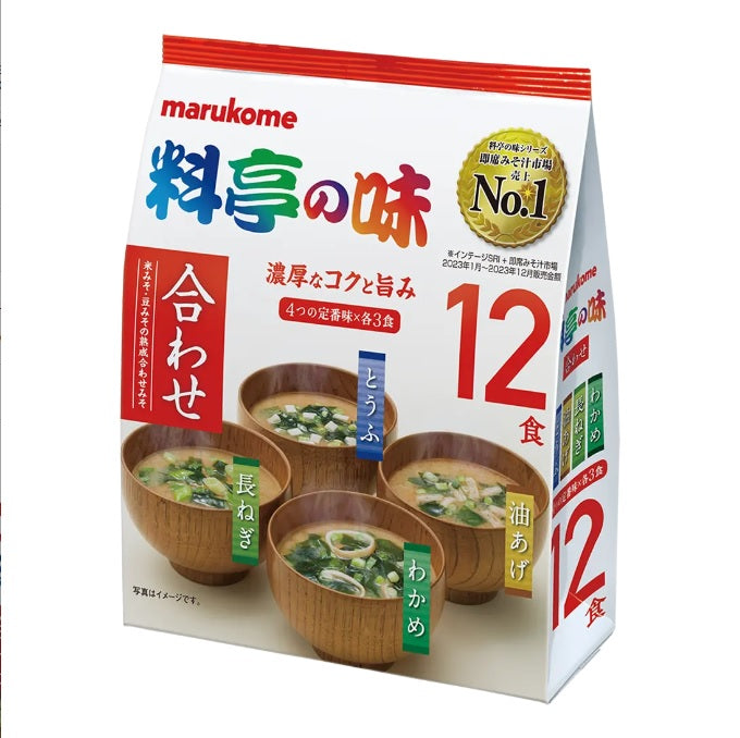 MARUKOME | Instant Miso Soup 4 flavors (12 packs)